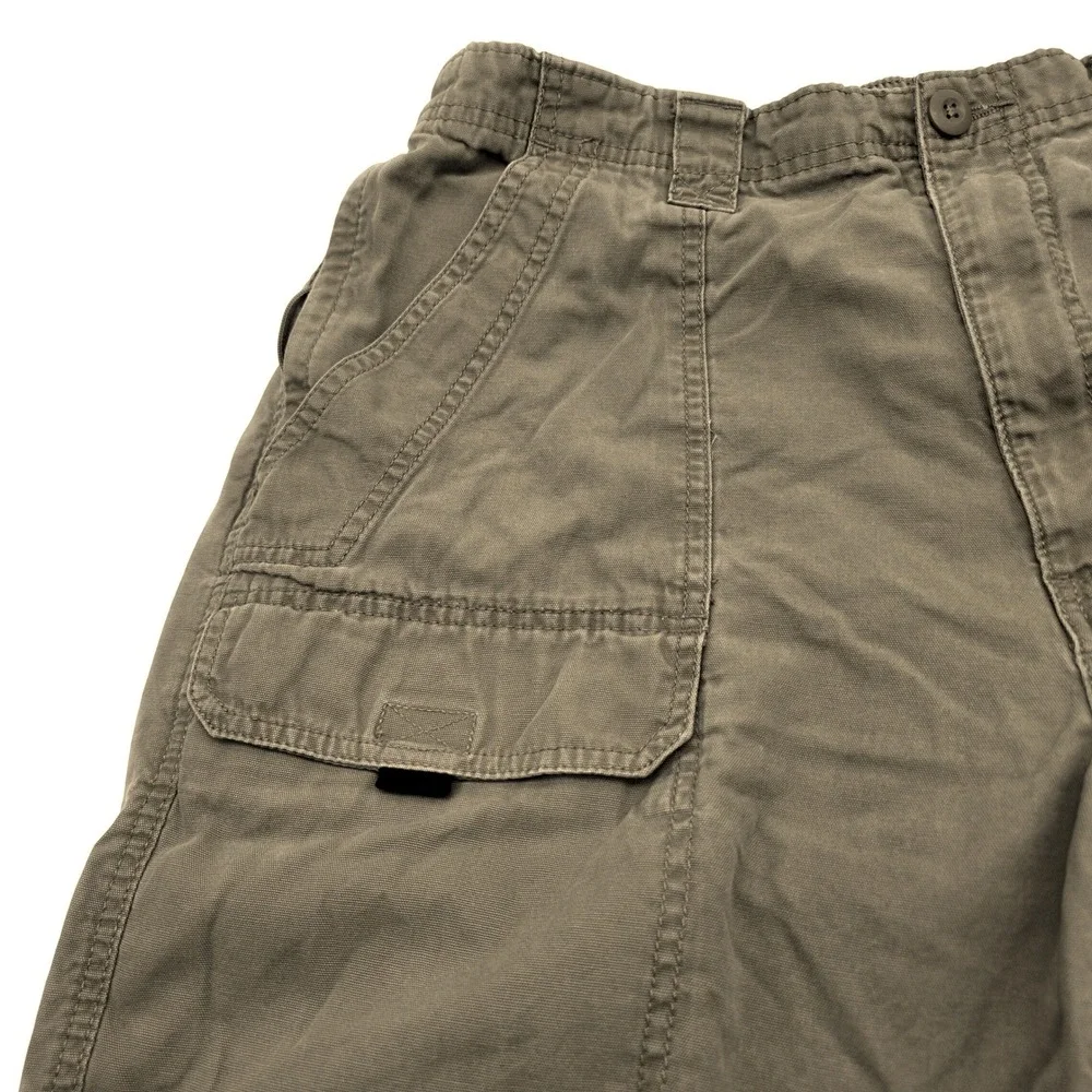 Wrangler Cargo Shorts Mens 38 Tan Khaki Cotton Canvas Utility NW941NM